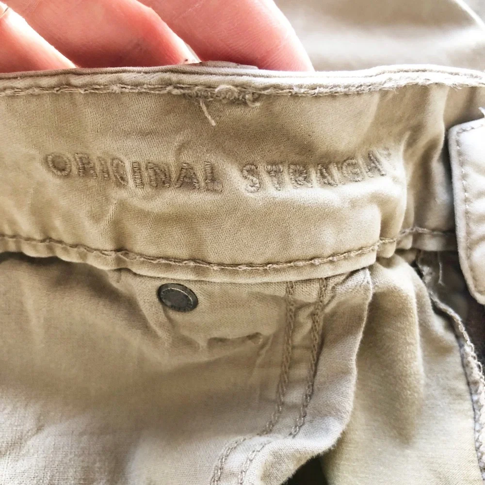 American Eagle Pants Mens 36x32 Flex Original Straight Khaki Tan Chino Jeans